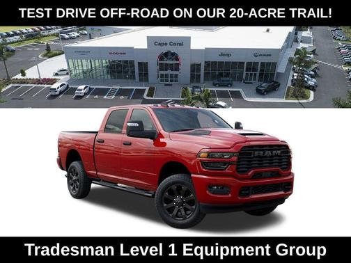Flame Red Clearcoat 2026 RAM 2500 Black Express Crew Cab 4x4 6'4' Box