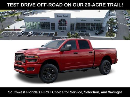 Flame Red Clearcoat 2026 RAM 2500 Black Express Crew Cab 4x4 6'4' Box