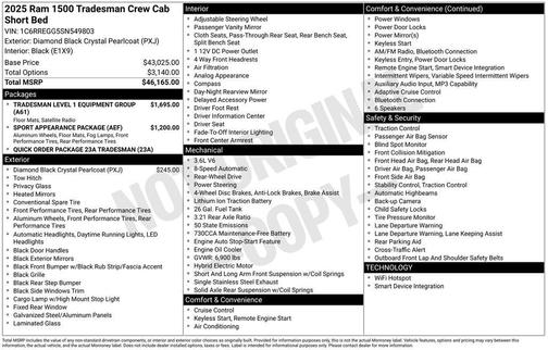 2025 RAM 1500 Tradesman