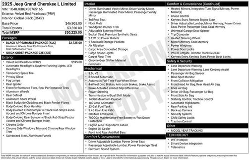 2025 Jeep Grand Cherokee L Limited