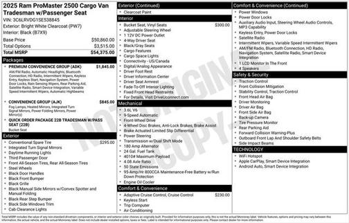 2025 RAM ProMaster 2500 Tradesman