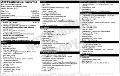 Mosaic Black Metallic 2023 Chevrolet Traverse Premier