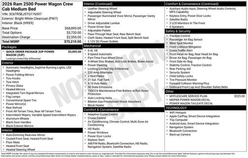 2026 RAM 2500 Power Wagon