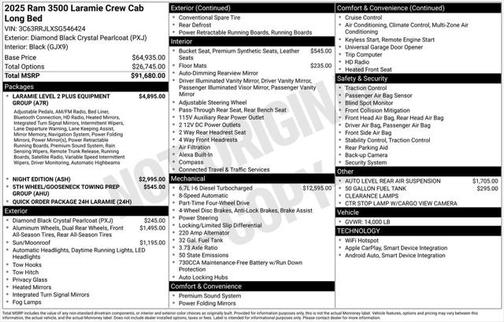 2025 RAM 3500 Laramie Crew Cab 4x4 8' Box