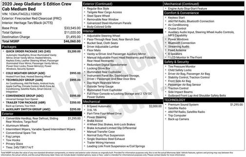 2020 Jeep Gladiator Sport S