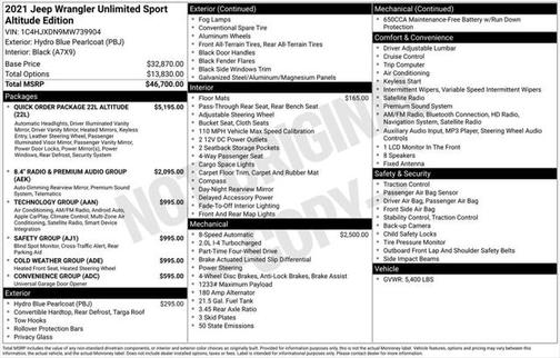 2021 Jeep Wrangler Unlimited Sport Altitude