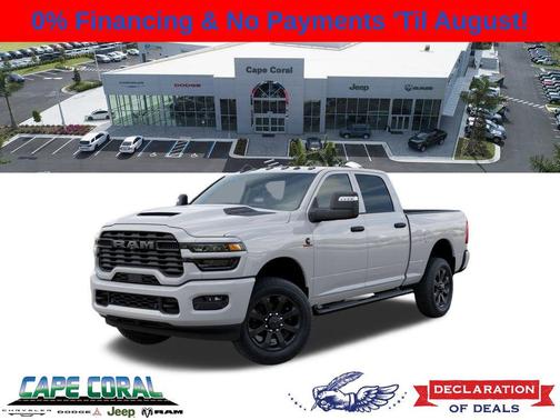 Bright White Clearcoat 2026 RAM 2500 Black Express Crew Cab 4x4 6'4' Box