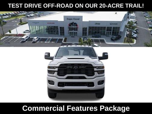 Bright White Clearcoat 2026 RAM 2500 Black Express Crew Cab 4x4 6'4' Box
