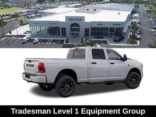 Bright White Clearcoat 2026 RAM 2500 Black Express Crew Cab 4x4 6'4' Box