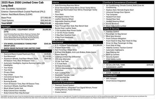 2025 RAM 3500 Limited Crew Cab 4x4 8' Box