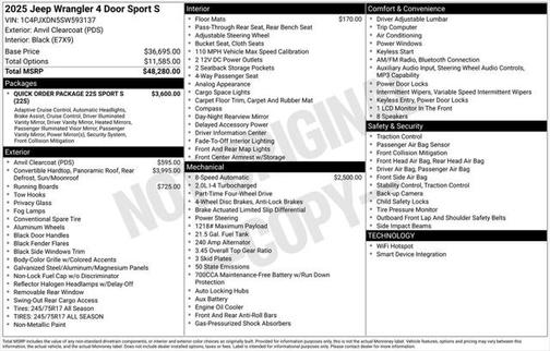 2025 Jeep Wrangler Sport S