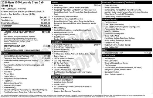 2026 RAM 1500 Laramie
