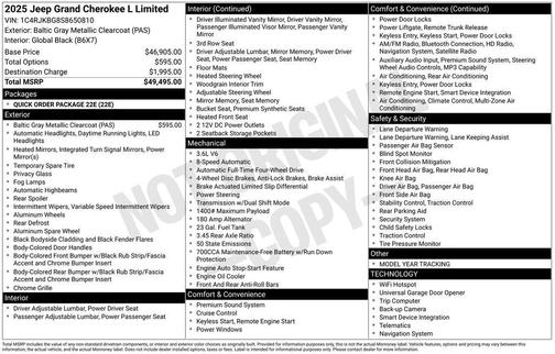 2025 Jeep Grand Cherokee L Limited