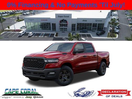Molten Red Pearlcoat 2026 RAM 1500 Warlock Crew Cab 4x4 5'7' Box
