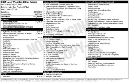 2025 Jeep Wrangler 4-Door Sahara 4x4