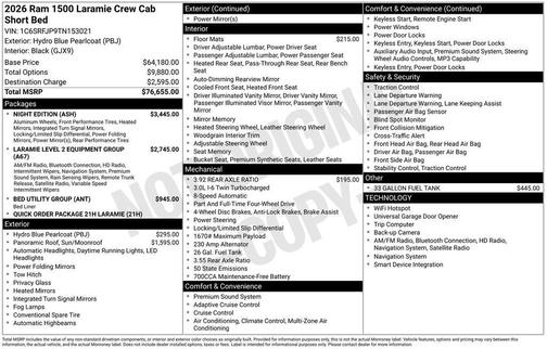 2026 RAM 1500 Laramie