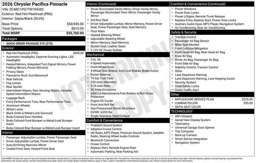 2026 Chrysler Pacifica L