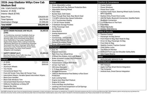 2026 Jeep Gladiator Willys 4x4