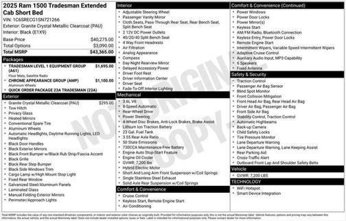 2025 RAM 1500 Tradesman