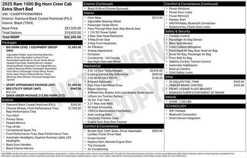 2025 RAM 1500 Big Horn/Lone Star