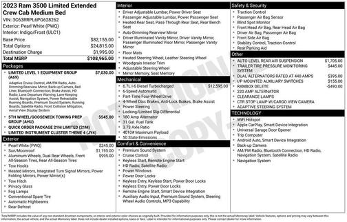 2023 RAM 3500 Limited Mega Cab 4x4 6'4' Box