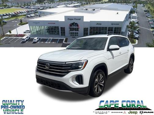 Pure White 2024 Volkswagen Atlas 2.0T SE