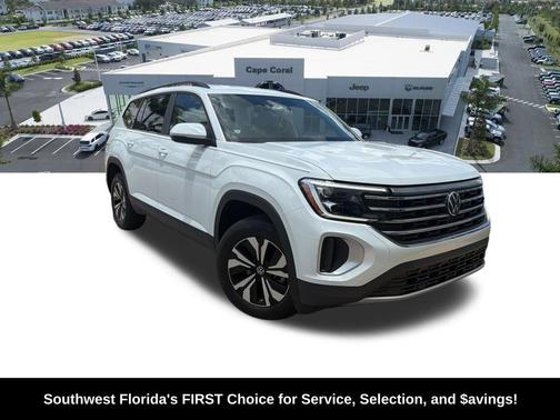 Pure White 2024 Volkswagen Atlas 2.0T SE