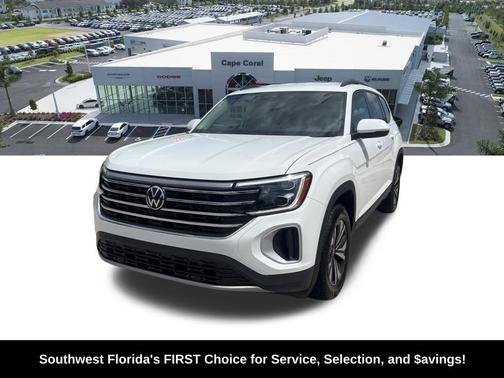Pure White 2024 Volkswagen Atlas 2.0T SE