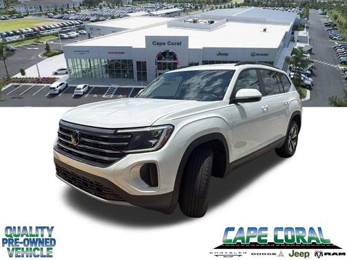 Pure White 2024 Volkswagen Atlas 2.0T SE