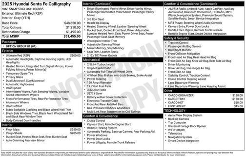 2025 Hyundai SANTA FE Calligraphy