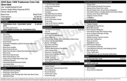 2025 RAM 1500 Tradesman