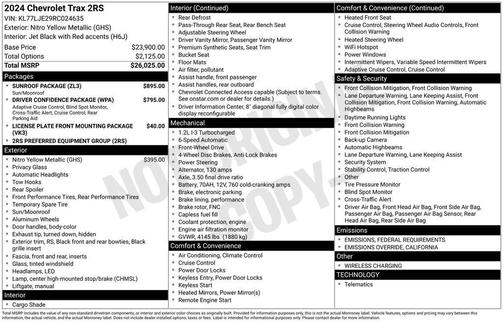 2024 Chevrolet Trax FWD 2RS