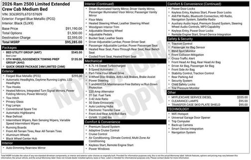 2026 RAM 2500 Limited