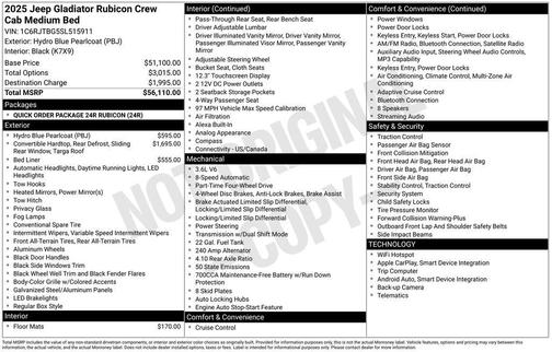 2025 Jeep Gladiator Rubicon