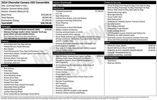 2024 Chevrolet Camaro 2SS