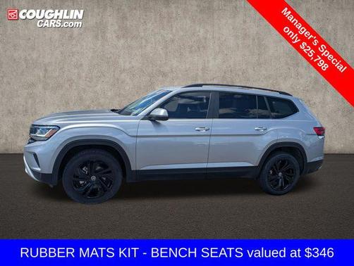 Silver Metallic 2023 Volkswagen Atlas 3.6L SE w/Technology