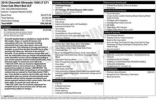 Tungsten Metallic 2016 Chevrolet Silverado 1500 2LT