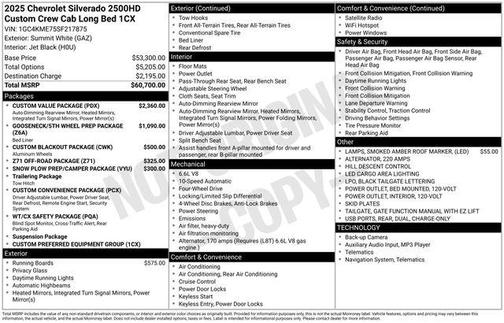 2025 Chevrolet Silverado 2500 Custom