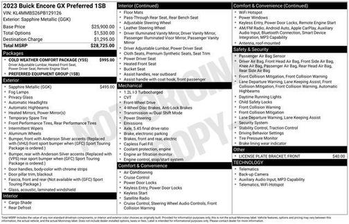 Sapphire Metallic 2023 Buick Encore GX Preferred