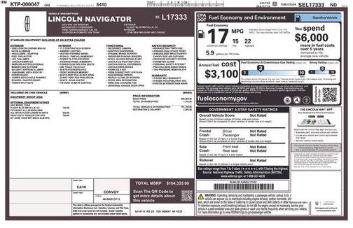 Flight Blue Metallic Clearcoat 2025 Lincoln Navigator Reserve