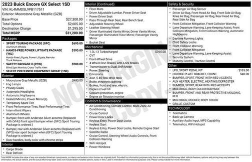 Moonstone Gray Metallic 2023 Buick Encore GX Select