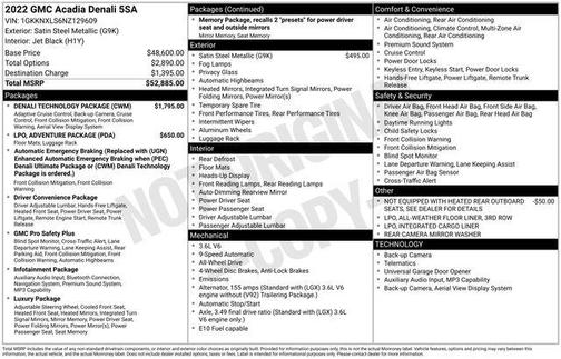 2022 GMC Acadia Denali