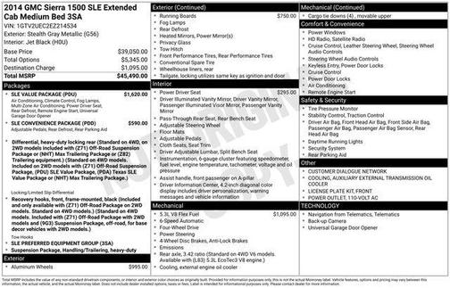 2014 GMC Sierra 1500 SLE