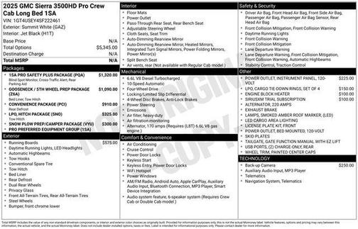 2025 GMC Sierra 3500 Base