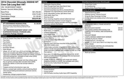 2016 Chevrolet Silverado 3500 WT