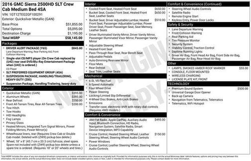 2016 GMC Sierra 2500 SLT