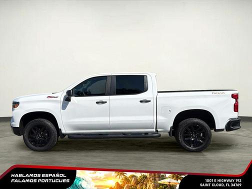 Summit White 2025 Chevrolet Silverado 1500 Custom Trail Boss