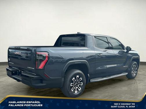 Deep Ocean Metallic 2026 GMC Sierra EV Standard Range Elevation