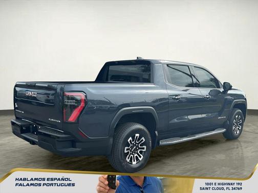 Deep Ocean Metallic 2026 GMC Sierra EV Standard Range Elevation