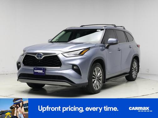 Blue 2021 Toyota Highlander Hybrid Platinum